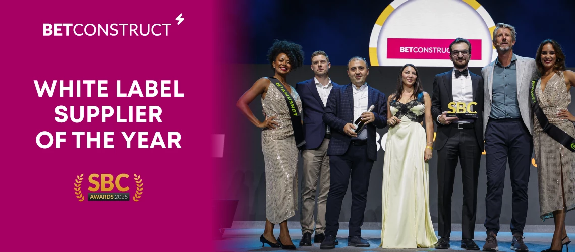 BetConstruct Wins ‘White Label Supplier of the Year’ at SBC Awards 2025